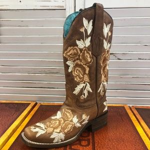 Women's Corral Square Toe Floral Boot